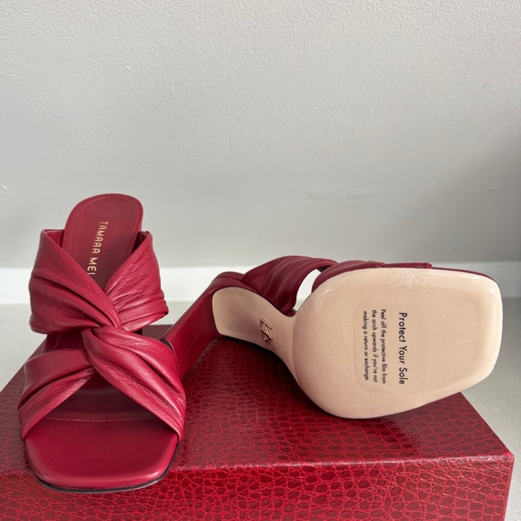 TAMARA MELLON Red Leather Women's Heels - Picture 5 of 12